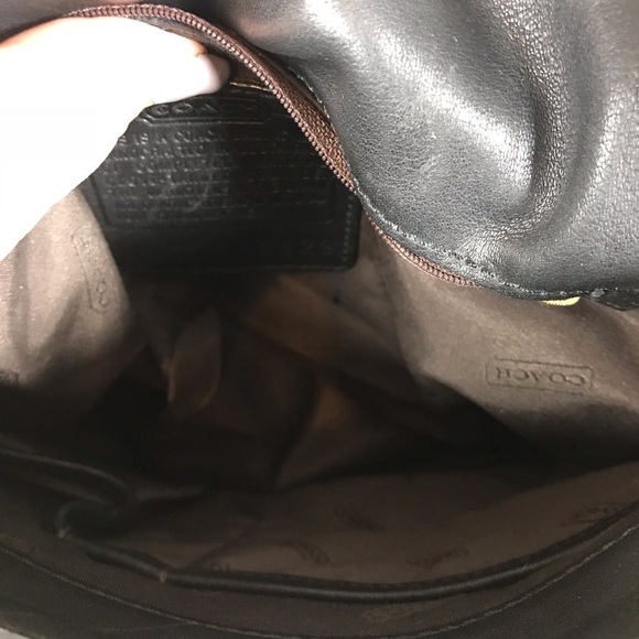 Vintage Coach Black Leather Bag - Picture 10 of 11